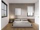Serene bedroom with a minimalist design and large window at 13750 Park Blvd # 8, Seminole, FL 33776