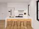 Modern white kitchen with center island at 13750 Park Blvd # 8, Seminole, FL 33776