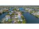 Property location shown from above, near the water at 3270 Hibiscus Dr, Hernando Beach, FL 34607