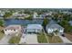 Aerial view highlighting home's location and waterfront access at 3270 Hibiscus Dr, Hernando Beach, FL 34607