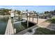 Private boat lift and dock with access to the water at 119 8Th E St, Tierra Verde, FL 33715