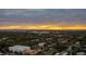 Stunning aerial view of the neighborhood at sunset, showcasing the community's location and landscape at 3401 Bayshore Blvd # 1904, Tampa, FL 33629