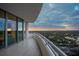 Expansive balcony offering panoramic sunset views at 3401 Bayshore Blvd # 1904, Tampa, FL 33629