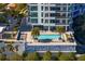 Resort-style pool with spacious sundeck and lush tropical landscaping at 3401 Bayshore Blvd # 1904, Tampa, FL 33629