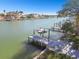 Private boat dock and relaxing waterfront views at 545 Lillian Dr, Madeira Beach, FL 33708