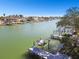Private boat dock and relaxing waterfront views at 545 Lillian Dr, Madeira Beach, FL 33708