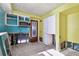 Unfinished kitchen space awaiting renovation; features existing microwave and cabinetry at 545 Lillian Dr, Madeira Beach, FL 33708