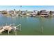 Tranquil waterfront view with private dock and neighboring homes at 545 Lillian Dr, Madeira Beach, FL 33708