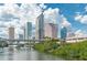 Tampa skyline view from the Hillsborough River at 7102 Wrenwood Cir, Tampa, FL 33617