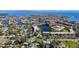 An aerial view showing the home near the water at 4666 Helena Ne St, St Petersburg, FL 33703