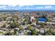 Aerial view of the home and its surrounding neighborhood at 4666 Helena Ne St, St Petersburg, FL 33703