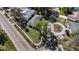 High-angle view of the property, highlighting its lot size and street access at 4666 Helena Ne St, St Petersburg, FL 33703