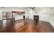 Spacious living room with hardwood floors and a fireplace at 5857 25Th S St, St Petersburg, FL 33712
