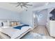 King-size bed in a light and airy bedroom at 17410 1St E St, Redington Shores, FL 33708