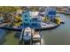 Private boat dock with lift and waterfront views at 17410 1St E St, Redington Shores, FL 33708