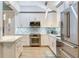 Modern white kitchen with stainless steel appliances at 17410 1St E St, Redington Shores, FL 33708