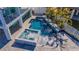 Luxury pool and spa with cascading water features at 17410 1St E St, Redington Shores, FL 33708