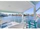 Relaxing waterfront deck with seating and stunning water views at 17410 1St E St, Redington Shores, FL 33708