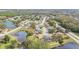 Aerial view of the house and surrounding area at 28509 Twinbrook Ln, Wesley Chapel, FL 33543