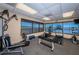 Well-equipped fitness center with water views at 622 Edgewater Dr # 523, Dunedin, FL 34698