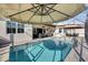 Beautiful pool and spa with screened enclosure and patio at 15314 Valencia Del Sol St, Wimauma, FL 33598