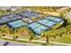 Community tennis and pickleball courts at 15314 Valencia Del Sol St, Wimauma, FL 33598