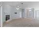 Bright living room with fireplace and high ceilings at 22921 Sterling Manor Loop, Lutz, FL 33549