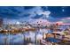 Stunning marina view at sunset, boats docked at 2400 Winding Creek Blvd # 24-203, Clearwater, FL 33761