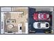 Two-story home floor plan showcasing main living area, garage, and upstairs bedrooms at 13750 Park Blvd # 6, Seminole, FL 33776
