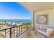 Balcony with water and city views at 1480 Gulf Blvd # 1107, Clearwater Beach, FL 33767