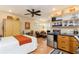 Bright bedroom with a comfortable bed and kitchenette at 243 19Th Ne Ave, St Petersburg, FL 33704