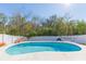 Inviting kidney-shaped pool with hammock and fenced backyard at 25028 Hyde Park Blvd, Land O Lakes, FL 34639