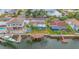 Private dock with boat lift on a canal at 3365 Gulf Coast Dr, Hernando Beach, FL 34607