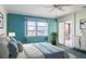 Main bedroom with water views and updated decor at 4859 Independence Dr, Bradenton, FL 34210