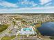 Aerial view of community pool, tennis, and playground at 6807 King Creek Dr, Sun City Center, FL 33573