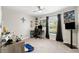 Bedroom with workspace and Star Wars themed decor at 6807 King Creek Dr, Sun City Center, FL 33573