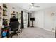 bedroom with workspace, closet and TV at 6807 King Creek Dr, Sun City Center, FL 33573