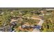 Aerial view of a house with a large backyard and surrounding trees at 9502 59Th E Ave, Bradenton, FL 34202