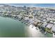 Property shown from above with waterway access at 11275 3Rd E St, Treasure Island, FL 33706