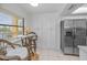 Modern kitchen with stainless steel appliances and white cabinets at 5817 Park N St # 204, St Petersburg, FL 33709