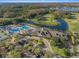 Community clubhouse with pool, tennis courts, and parking at 19301 Sandy Springs Cir, Lutz, FL 33558