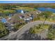 Community clubhouse with palm trees and parking at 19301 Sandy Springs Cir, Lutz, FL 33558