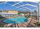 Relaxing pool area with screened enclosure at 19301 Sandy Springs Cir, Lutz, FL 33558