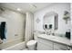 Bathroom with tub, shower, and vanity at 4650 Bay Blvd # 1046, Port Richey, FL 34668