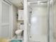 Small bathroom with toilet and shower at 4650 Bay Blvd # 1046, Port Richey, FL 34668