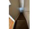 View looking down a carpeted staircase with wooden handrail at 6023 Osprey Lake Cir, Riverview, FL 33578