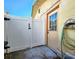 Backyard access with gate and storage at 7521 Coventry Dr, Port Richey, FL 34668