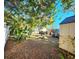 Large backyard with shed and trees at 7521 Coventry Dr, Port Richey, FL 34668