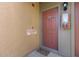 Exterior view showing the condo's front door and entryway at 10265 Gandy N Blvd # 905, St Petersburg, FL 33702