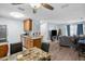 Open concept kitchen with dining area and living room view at 10265 Gandy N Blvd # 905, St Petersburg, FL 33702